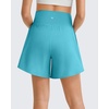 image:imageG4Free Chillwhisp Built in Brief Maternity Athletic Shorts with Inner Pockets Cross Waist Pregnancy ShortsSky Blue