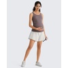 image:imageG4Free Chillwhisp Built in Brief Maternity Athletic Shorts with Inner Pockets Cross Waist Pregnancy ShortsWhite