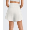 image:imageG4Free Chillwhisp Built in Brief Maternity Athletic Shorts with Inner Pockets Cross Waist Pregnancy ShortsWhite