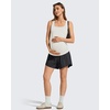 image:imageG4Free Chillwhisp Maternity Flowy Shorts for Women Pregnancy Skort with Pocket Builtin Brief LinerBlack