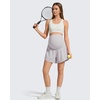 image:imageG4Free Chillwhisp Maternity Flowy Shorts for Women Pregnancy Skort with Pocket Builtin Brief LinerChime Gray