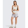 image:imageG4Free Chillwhisp Maternity Flowy Shorts for Women Pregnancy Skort with Pocket Builtin Brief LinerChime Gray