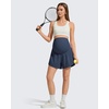 image:imageG4Free Chillwhisp Maternity Flowy Shorts for Women Pregnancy Skort with Pocket Builtin Brief LinerDark Navy