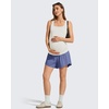 image:imageG4Free Chillwhisp Maternity Flowy Shorts for Women Pregnancy Skort with Pocket Builtin Brief LinerDusky Purple