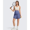 image:imageG4Free Chillwhisp Maternity Flowy Shorts for Women Pregnancy Skort with Pocket Builtin Brief LinerDusky Purple