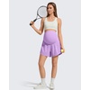 image:imageG4Free Chillwhisp Maternity Flowy Shorts for Women Pregnancy Skort with Pocket Builtin Brief LinerLight Purple