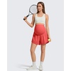 image:imageG4Free Chillwhisp Maternity Flowy Shorts for Women Pregnancy Skort with Pocket Builtin Brief LinerRust Orange