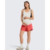 image:imageG4Free Chillwhisp Maternity Flowy Shorts for Women Pregnancy Skort with Pocket Builtin Brief LinerRust Orange