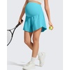 image:imageG4Free Chillwhisp Maternity Flowy Shorts for Women Pregnancy Skort with Pocket Builtin Brief LinerSky Blue