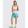 image:imageG4Free Chillwhisp Maternity Flowy Shorts for Women Pregnancy Skort with Pocket Builtin Brief LinerSky Blue