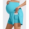 image:imageG4Free Chillwhisp Maternity Flowy Shorts for Women Pregnancy Skort with Pocket Builtin Brief LinerSky Blue