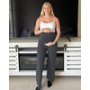 image:imageG4Free EverGoing Maternity Dress Yoga Pants with Pockets Over The Belly Stretchy Work Slack Pregnancy Wide Leg TrousersDark Gray