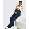 image:imageG4Free EverGoing Maternity Dress Yoga Pants with Pockets Over The Belly Stretchy Work Slack Pregnancy Wide Leg TrousersDark Navy