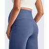 image:imageG4Free EverGoing Maternity Dress Yoga Pants with Pockets Over The Belly Stretchy Work Slack Pregnancy Wide Leg TrousersDenim Blue