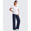 image:imageG4Free EverGoing Maternity Dress Yoga Pants with Pockets Over The Belly Stretchy Work Slack Pregnancy Wide Leg TrousersRoyal Blue