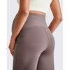 image:imageG4Free EverGoing Maternity Dress Yoga Pants with Pockets Over The Belly Stretchy Work Slack Pregnancy Wide Leg TrousersTaupe