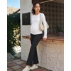 image:imageG4Free EverGoing Maternity Flare Leggings with Pockets Over The Belly Pregnancy Work Ankle Pants 252729Black