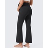 image:imageG4Free EverGoing Maternity Flare Leggings with Pockets Over The Belly Pregnancy Work Ankle Pants 252729Black