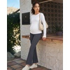 image:imageG4Free EverGoing Maternity Flare Leggings with Pockets Over The Belly Pregnancy Work Ankle Pants 252729Dark Gray