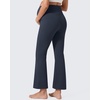 image:imageG4Free EverGoing Maternity Flare Leggings with Pockets Over The Belly Pregnancy Work Ankle Pants 252729Dark Navy