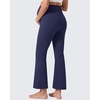 image:imageG4Free EverGoing Maternity Flare Leggings with Pockets Over The Belly Pregnancy Work Ankle Pants 252729Royal Blue