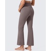 image:imageG4Free EverGoing Maternity Flare Leggings with Pockets Over The Belly Pregnancy Work Ankle Pants 252729Taupe