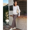 image:imageG4Free EverGoing Maternity Flare Leggings with Pockets Over The Belly Pregnancy Work Ankle Pants 252729Taupe
