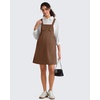 image:imageG4Free EverGoing Maternity Overall Dress Adjustable Straps Pregnancy Jumpsuits Dresses with Pockets Casual WorkDark Coffee