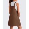 image:imageG4Free EverGoing Maternity Overall Dress Adjustable Straps Pregnancy Jumpsuits Dresses with Pockets Casual WorkDark Coffee