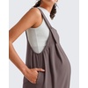 image:imageG4Free EverGoing Maternity Overall Dress Adjustable Straps Pregnancy Jumpsuits Dresses with Pockets Casual WorkTaupe