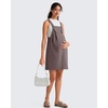 image:imageG4Free EverGoing Maternity Overall Dress Adjustable Straps Pregnancy Jumpsuits Dresses with Pockets Casual WorkTaupe