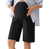 image:imageG4Free EverGoing Maternity Shorts with Pockets Over The Belly Stretchy Pregnancy Casual Workout Activewear 6 10Black