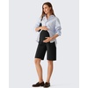 image:imageG4Free EverGoing Maternity Shorts with Pockets Over The Belly Stretchy Pregnancy Casual Workout Activewear 6 10Black