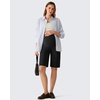 image:imageG4Free EverGoing Maternity Shorts with Pockets Over The Belly Stretchy Pregnancy Casual Workout Activewear 6 10Black