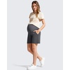 image:imageG4Free EverGoing Maternity Shorts with Pockets Over The Belly Stretchy Pregnancy Casual Workout Activewear 6 10Dark Gray