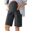 image:imageG4Free EverGoing Maternity Shorts with Pockets Over The Belly Stretchy Pregnancy Casual Workout Activewear 6 10Dark Gray