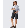 image:imageG4Free EverGoing Maternity Shorts with Pockets Over The Belly Stretchy Pregnancy Casual Workout Activewear 6 10Dark Gray
