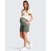 image:imageG4Free EverGoing Maternity Shorts with Pockets Over The Belly Stretchy Pregnancy Casual Workout Activewear 6 10Gray Sage