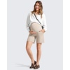 image:imageG4Free EverGoing Maternity Shorts with Pockets Over The Belly Stretchy Pregnancy Casual Workout Activewear 6 10Light Khaki