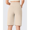 image:imageG4Free EverGoing Maternity Shorts with Pockets Over The Belly Stretchy Pregnancy Casual Workout Activewear 6 10Light Khaki