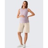 image:imageG4Free EverGoing Maternity Shorts with Pockets Over The Belly Stretchy Pregnancy Casual Workout Activewear 6 10Light Khaki