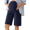 image:imageG4Free EverGoing Maternity Shorts with Pockets Over The Belly Stretchy Pregnancy Casual Workout Activewear 6 10Royal Blue