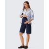 image:imageG4Free EverGoing Maternity Shorts with Pockets Over The Belly Stretchy Pregnancy Casual Workout Activewear 6 10Royal Blue