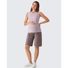 image:imageG4Free EverGoing Maternity Shorts with Pockets Over The Belly Stretchy Pregnancy Casual Workout Activewear 6 10Taupe