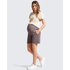 image:imageG4Free EverGoing Maternity Shorts with Pockets Over The Belly Stretchy Pregnancy Casual Workout Activewear 6 10Taupe