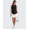 image:imageG4Free Lyocell Side Slits Maternity Tank Tops Crewneck Pregnancy Sleeveless Workout Shirts Loose FitBlack