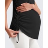 image:imageG4Free Lyocell Side Slits Maternity Tank Tops Crewneck Pregnancy Sleeveless Workout Shirts Loose FitBlack
