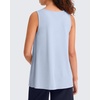 image:imageG4Free Lyocell Side Slits Maternity Tank Tops Crewneck Pregnancy Sleeveless Workout Shirts Loose FitLight Denim