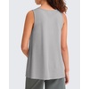 image:imageG4Free Lyocell Side Slits Maternity Tank Tops Crewneck Pregnancy Sleeveless Workout Shirts Loose FitLight Gray