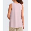 image:imageG4Free Lyocell Side Slits Maternity Tank Tops Crewneck Pregnancy Sleeveless Workout Shirts Loose FitLight Pink